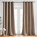 NICETOWN Bedroom Blackout Curtains and Drapes - Window Treatment Thermal Insulated Solid Grommet Blackout Draperies for Bedroom (Set of 2 Panels, 52 by 95 Inch, Cappuccino)