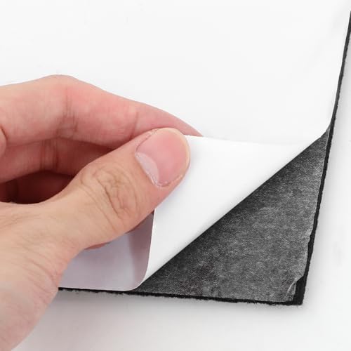 Uonlytech 12 piezas paneles acústicos autoadhesivos de alta densidad para estudio en casa, paneles de pared insonorizantes resistentes al fuego para control de sonido miniatura 3