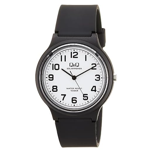 [シチズンQ&Q] 腕時計 キューアンドキュー アナログ ソーラー 10気圧防水 ウレタンベルト E04A-002VK レディース ブラック/ホワイト