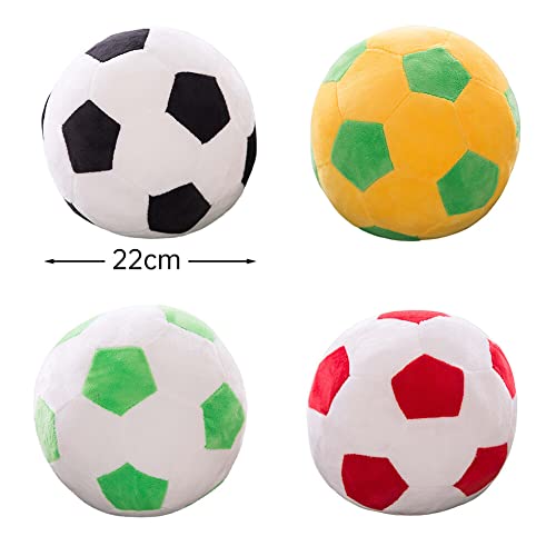 Eforcase Plush Soccer Balls, Sport Soccer Theme Fluffy Stuffed Soccer Ball Plush Pillow Soft Durable