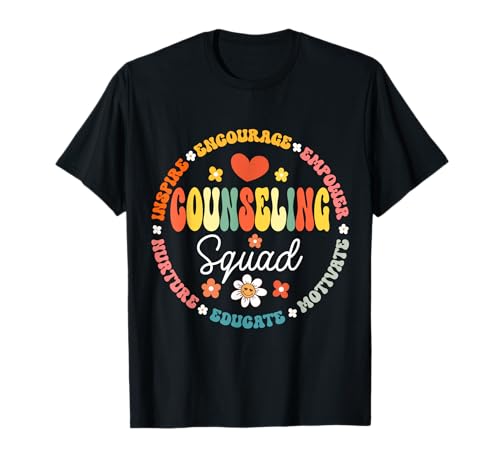 Groovy Counseling Squad Appreciation Week Back to School T-Shirt