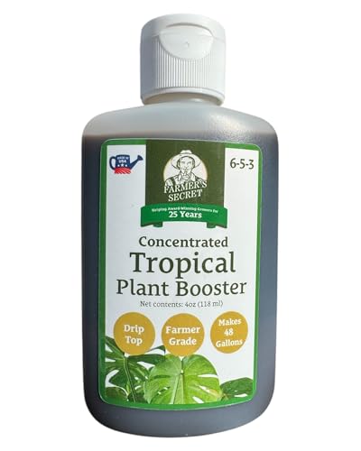 Farmer's Secret Tropical Houseplant Booster (4oz) - Super Concentrated, Makes