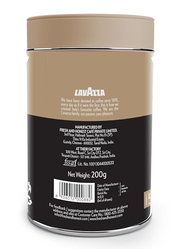 Lavazza Il Mattino Classic Bottle|Pure Ground Coffee|Premium Arabica|Medium Roast|Notes Of Cereals & Cocolates| Intensity 5|200G Tin