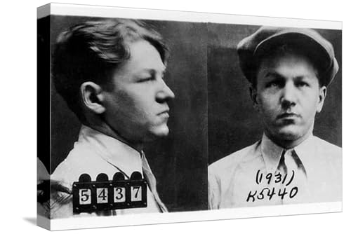 ART.COM Stretched Canvas Print Mug Shots of Baby Face Nelson in the 1930s, 18' x 12'