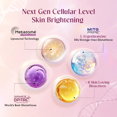 Image of Chicnutrix Glow Advanced Glutathione Tablets for Skin Brightening & Pigmentation | Liposomal + Japanese OPITAC Glutathione, L-Ergothioneine & Astaxanthin | Effervescent Skin Glow Supplement for Women & Men | 15 Days Pack
