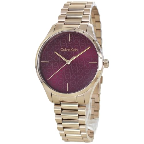 [カルバンクライン] 腕時計 レディース レッド ローズゴールド ステンレス ブレスレット 携帯用 腕時計ケース付き 25200169-DC [並行輸入品]