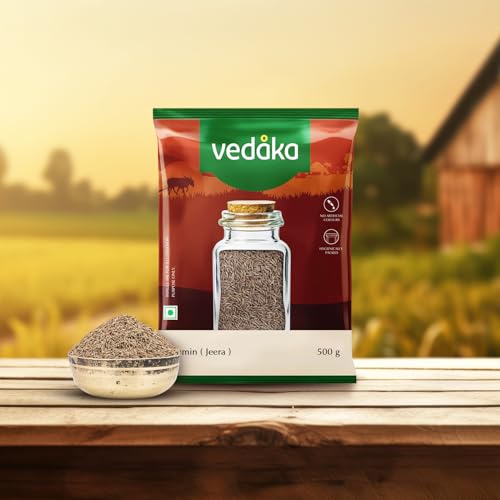 Image of Amazon Brand - Vedaka Cumin Whole | 500 g | Safed Jeera | No Added Colours or Preservatives