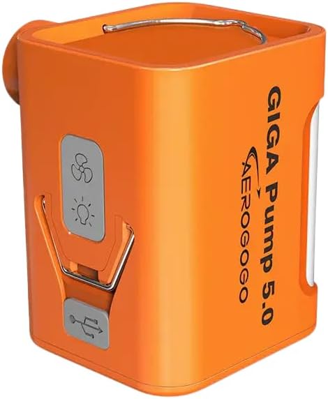 Aerogogo Pump 5.0 Portable air Pump with 3600mAH Battery 5kPa Air Pump for Inflatables Rechargeable Pump, Orange