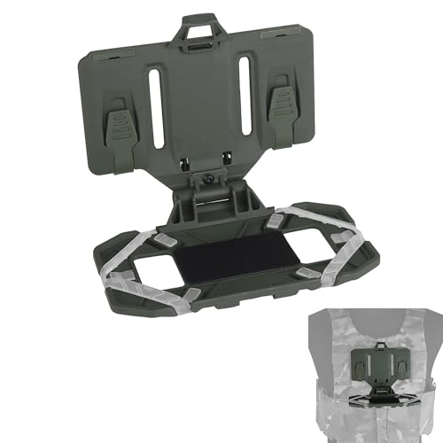 WISEONUS Taktische Weste Molle Telefonhalterung Brusttelefon Faltbar Navigationsplatte Handy Molle Halterung Zubehör für Handy Bildschirme der Größe 4,7"-6,7"