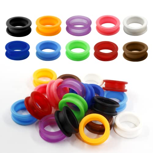 Cionyce 20 peças de inserções de dedo de cisalhamento para animais de estimação, inserções de anel d