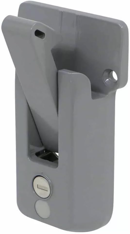 Door Latch Vise Lock Cam Bar Fits Cargo Trailer Cambar, 2- Keyed Alike Grey Locking