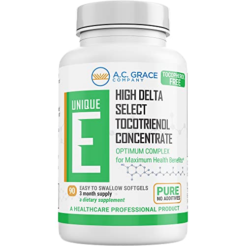 Unique E A.c. Grace Company, Tocotrienols - Tocopherol Free Softgels, 90 Count #TOP7