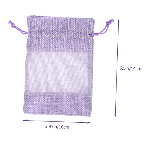 10 bolsas de lavanda vacías con cordón para secadora miniatura 5