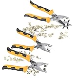 ★【Materiales De Alta Calidad】 El conjunto de perforación de cuero está hecho de acero de alta calidad, duradero y práctico, no es fácil de romper; y es ligero, fácil de almacenar y usar.