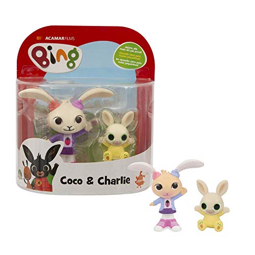 Giochi Preziosi - Par de Personajes Bing Coco y Charlie, Multicolor, BNG10E00