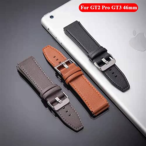 Correa de cuero 22mm para Huawei Watch 3 Pro miniatura 2