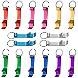 Xinzistar 16 Pcs Beer Bottle Openers, Mini Bottle Opener Keyring, Small Aluminium Keychain Beer Can Opener, Beverage Drinks Bottle Opener for Home Bar Party Garden Pub Beer Lover Kitchen Men Women - Image 8
