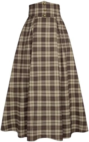 SCARLET DARKNESS Victoriaanse Maxi Rok Dames - Hoge Taille Met Vetersluiting