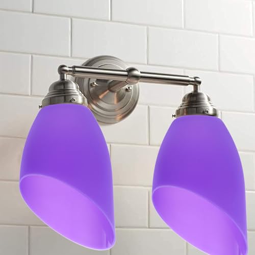 Image of Holibanna Horseshoe Lampshade Colored Plastic Lamp Shade Replacement Medium Hole Horseshoe Shape Lampshade for Multi-Head Stand Up Floor Table Wall Lamp (42mm, Purple)