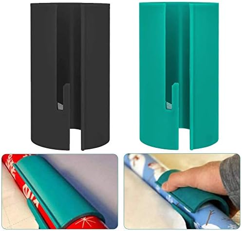 Wrapping Paper Cutter, Sliding Paper Roll Cutter，Christmas Wrapping Paper Cutting Tool，Blue+Black (2 Pack)
