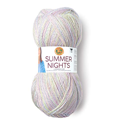 (1 Skein) Lion Brand Yarn Summer Nights Yarn, Ocean Cove #TOP12