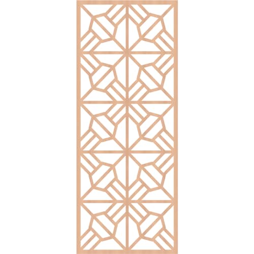 Image of 23 3 /8 inchW x 59 3 /8 inchH x 3 /8 inchT Auburn Decorative Fretwork Wood Wall Panels, Alder