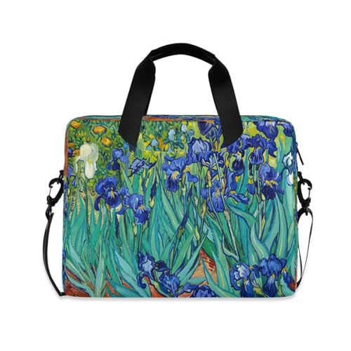 Bolso para laptop senya con diseño acuarela blanco y amarillo miniatura 1