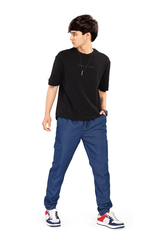 Image of UNOseven Boys Denim Cargo Jogger Pant - Slim Fit - Available from 5 Years to Size XL