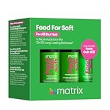 Matrix Food For Soft Travel Trial Kit - Shampoo, Conditioner and Oil Serum, Professional Hydrating Formula for Dry, Brittle Hair, With Hyaluronic Acid & Avocado Oil for Hydration, Softness & Shine