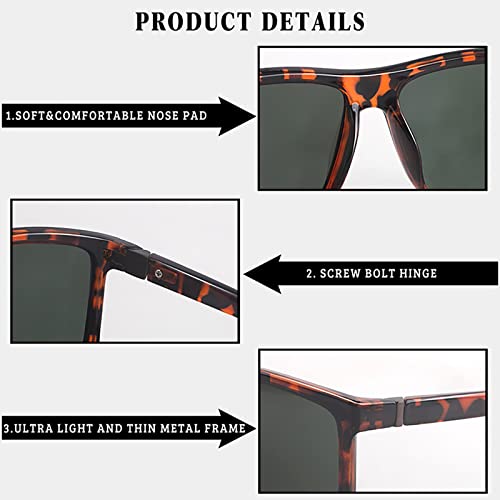 Image of Men's Sports Polarized Sunglasses Square Frame Glasses NP1007