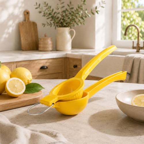 Presse citron 22cm En Aluminium Jaune Menastyl - vue 3