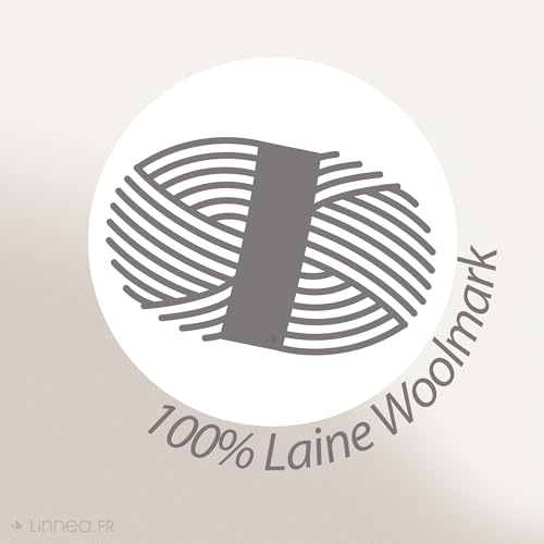 Couverture pure laine vierge Woolmark Linnea Volta d'exception 500g/m² gris - 7