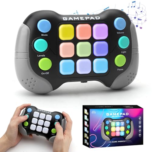 【Materiale di qualità】Questa console portatile è realizzata in materiale ABS ecologico, progettato per essere comodo da tenere in mano, con angoli arrotondati ed ergonomici per garantire la sicurezza dei bambini durante il gioco.
