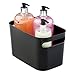 mDesign boite de rangement salle de bain – caisse de rangement pour vos produits cosmétiques et vos produits de beauté – boite de rangement-Noir