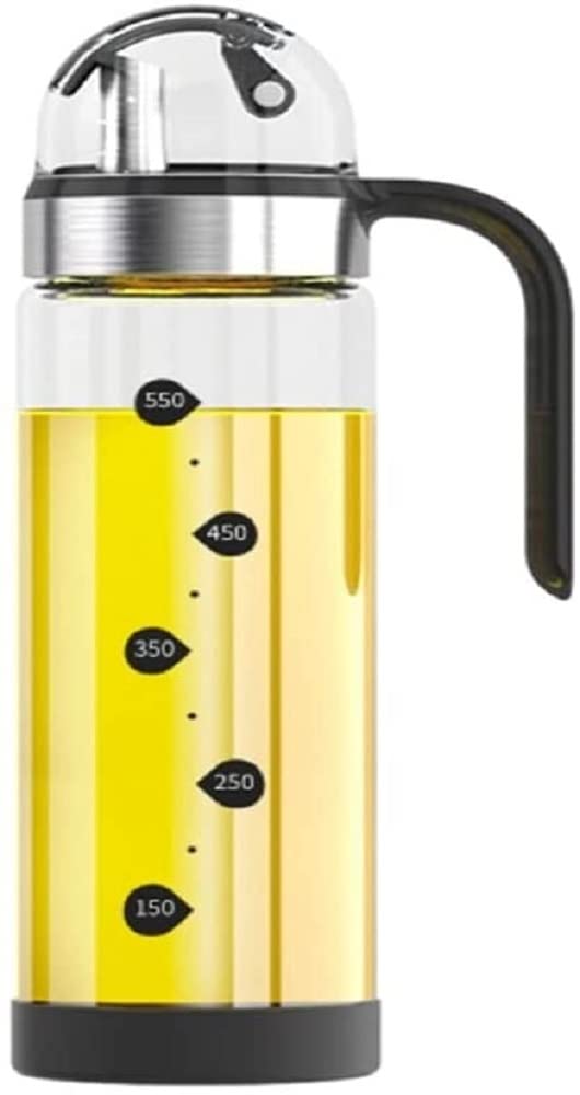 enduo Borosilicate glass spice bottle automatic lid oiler olive oil dispenser kitchen utensils 550ml