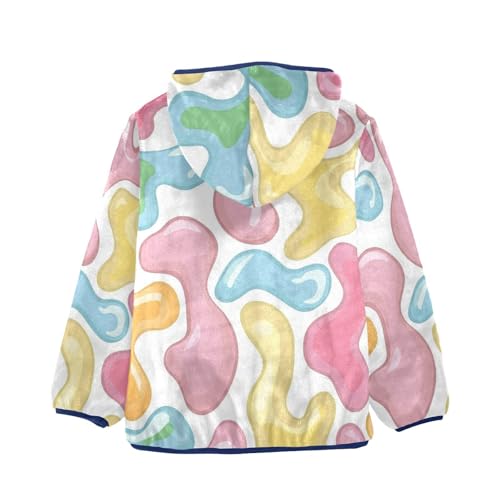 Fudge Shaped Graffiti Girls Fleece Jacket Girls Fall Jacket Girls Zip Up Hoodie Girls Sherpa Jacket 2-10T2