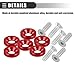 Motoforti Universal Finishing Countersunk Fender Bumper Washers, Gasket Screw Engine Bay Dress Up Fastener Kit for Car Motorcycle Mechanical RC Parts, M6, Durable, Aluminum Alloy, Red, 6pcs