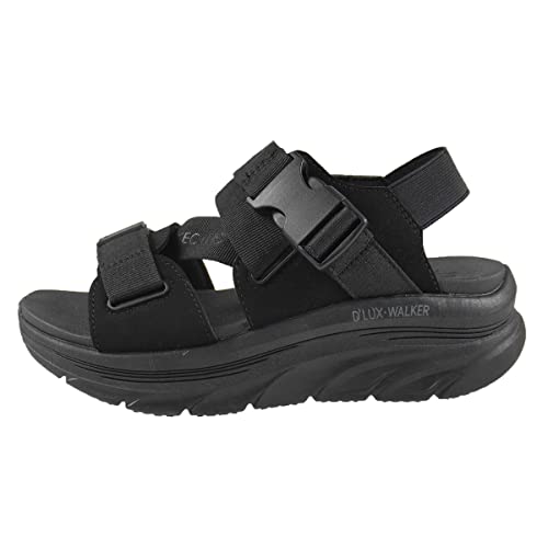 Skechers Skechers D'LUX Walker-Cool Lines Women's Sandals, BBK, US Women's Size 6 (23.0 cm)