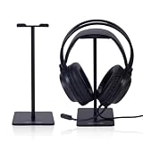 Headphone Stand for Desk - U Shaped Universal Headset Holder with Flexible Headrest, Sturdy Gaming Headphone Holder for Desk, Anti-Slip Base Headset Stand, Compatible with most Headphones (Black)