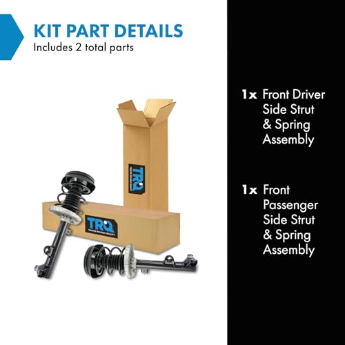 Image of TRQ Front Strut and Spring Assembly Set 2 Piece Compatible with 01-07 Mercedes-Benz C230 01-07 C240 01-05 C320 06-07 C280 06-07 C350