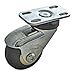 Plate Caster, 125 lb. Load, Black Wheel