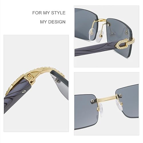 Lunettes de soleil Rectangle luxe dégradé MUTYNE protection UV400 - 5