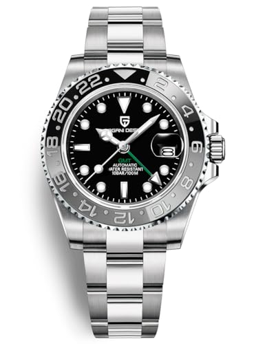 Image of Men Watch Pagani Design GMT Watches for Men Automatic 40MM Date 100M Waterproof Stainless Steel Sapphire Glass Mechanical Wristwatches PD-1662