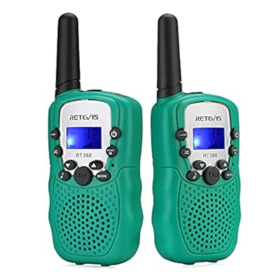 Retevis RT388 Walkie Talkie Niños  Walkie Talkie Niños  8 Canales PMR446 Linterna VOX  Regalos de Juguetes para Niños  para Cámping  Gardín u Otras Actividades al Aire Libre  2 Piezas  Verde 