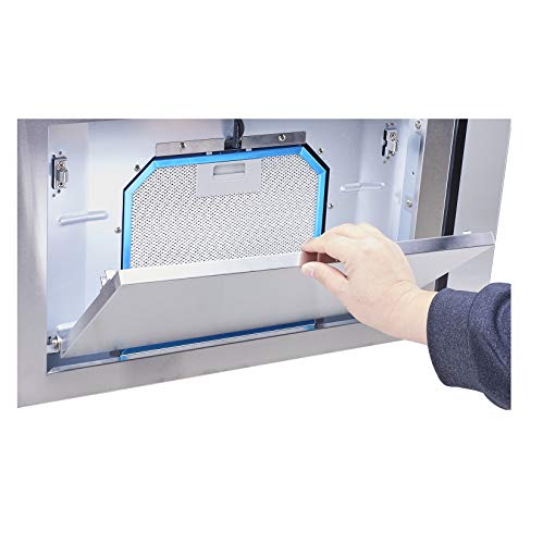 Winflo 30 In. Convertible Stainless Steel Glass Island Range Hood With Mesh Filter And Stainless Steel Panel #TOP4