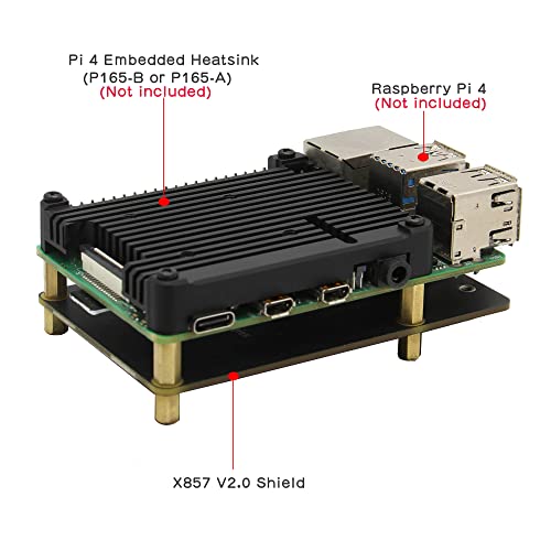 Geekworm for Raspberry Pi 4, mSATA SSD Adapter X857 Expansion Board USB3.0 Module for Raspberry Pi 4 Model B 8GB / 4GB / 2GB