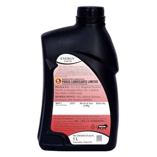 Image of PALCO Energy 20W50 Engine Oil for Cars - Multigrade Car Engine Oil 1L (Pack-2)