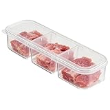 Genérico Contenitori per frigorifero – con coperchio frutta e verdura scomparti, preparare pasti, snack cipollini | Multipurpose Outdoor Indoor Utility