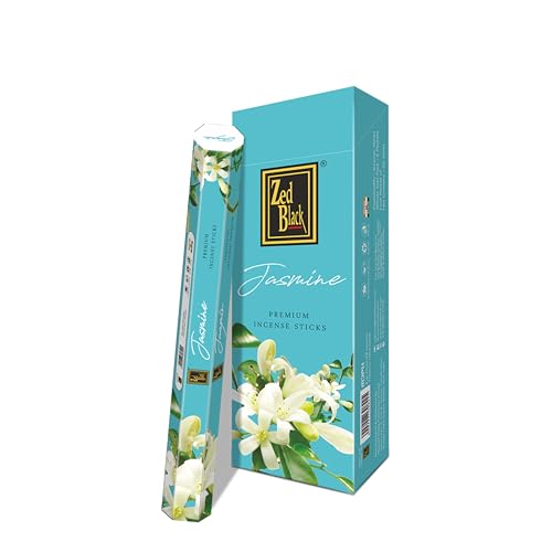 ZED BLACK Jasmine Premium Incense Sticks, 20 Packets of 20 Sticks Each
