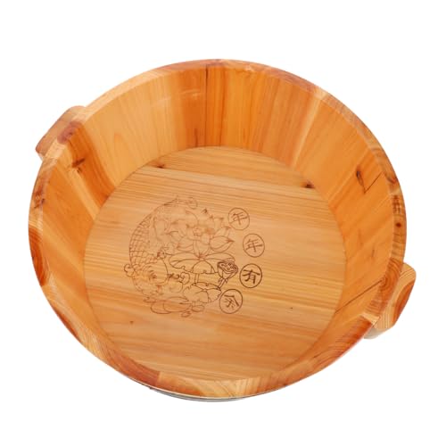 Homoyoyo Natural Wood Foot Soaking Barrel Deep Pedicure Bowl
